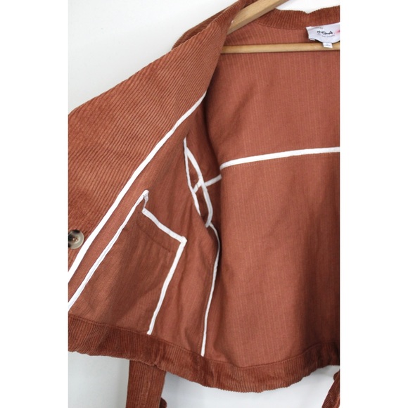 Anthropologie J.O.A Corduroy Cropped Utility Jacket - Picture 9 of 14
